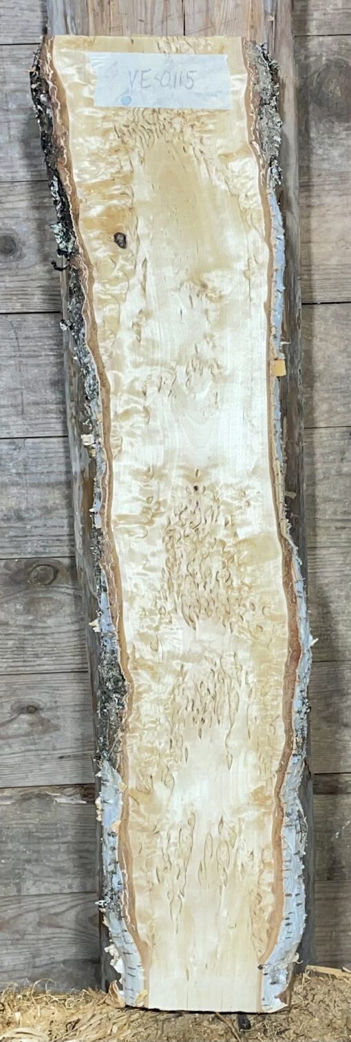 Bräda masurbjörk, okantad, hyvlad, 630x120x38 mm - Bild 2